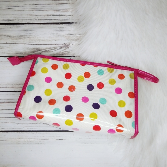 kate spade Bags Kate Spade Multi Color Pink Polka Dot Cosmetic Bag